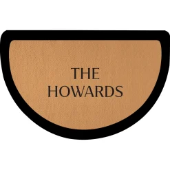 Simple Border Half Round Doormat