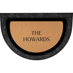 Simple Border Half Round Doormat