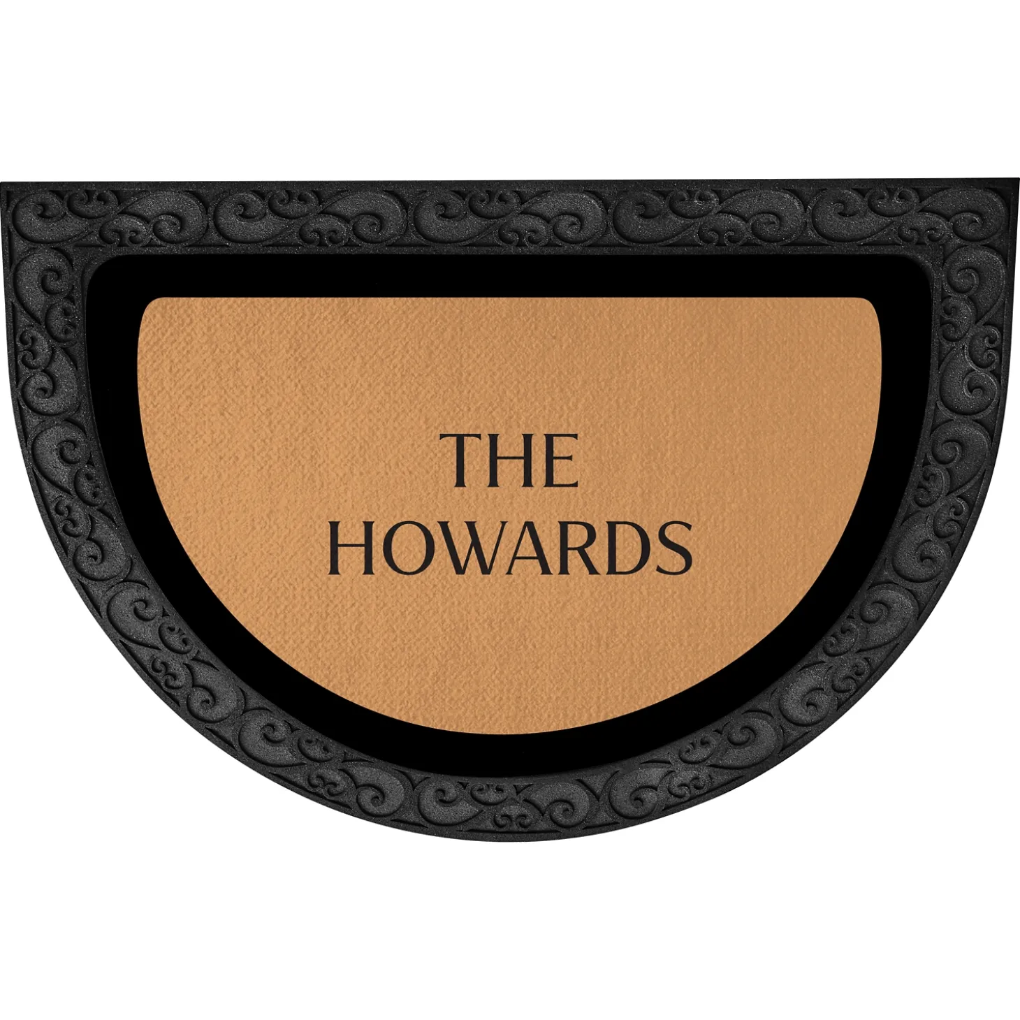 Simple Border Half Round Doormat