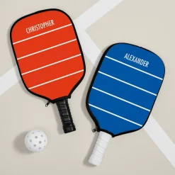 Simple Modern Stripe and Name Pickleball Paddle Cover