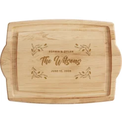 Simple Wreath Maple Wood Cutting Board