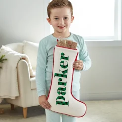 Simply Plaid Name Stocking