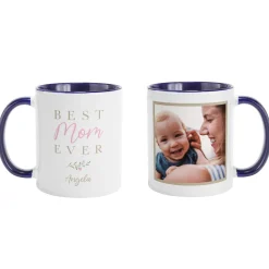 Simply The Best Mom Ever Floral Photo Mug