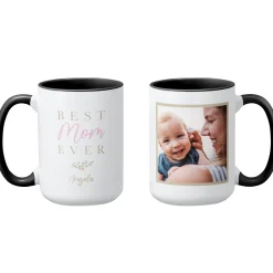 Simply The Best Mom Ever Floral Photo Mug