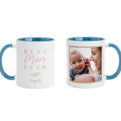 Simply The Best Mom Ever Floral Photo Mug