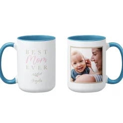 Simply The Best Mom Ever Floral Photo Mug