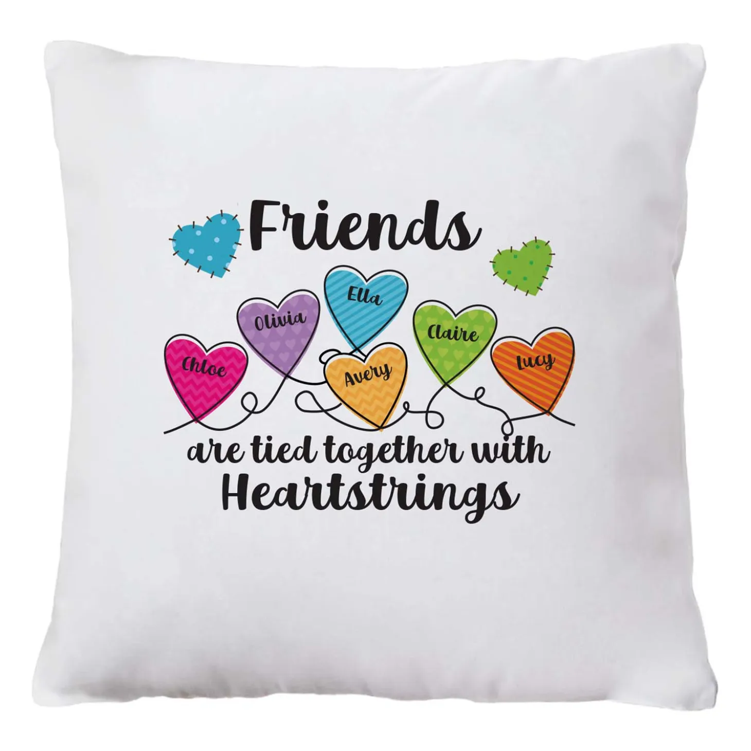 Sisters and Friends Heartstrings Throw Pillow