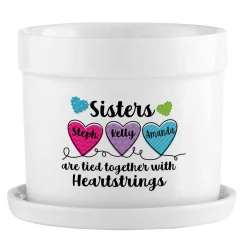Sisters and Friends Heartstrings Planter with Tray