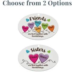 Sisters and Friends Heartstrings Oval Ornament