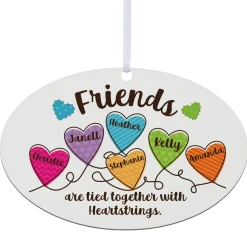 Sisters and Friends Heartstrings Oval Ornament