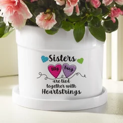 Sisters and Friends Heartstrings Planter with Tray