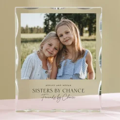 Sisters By Chance, Friends By Choice Photo Acrylic Block