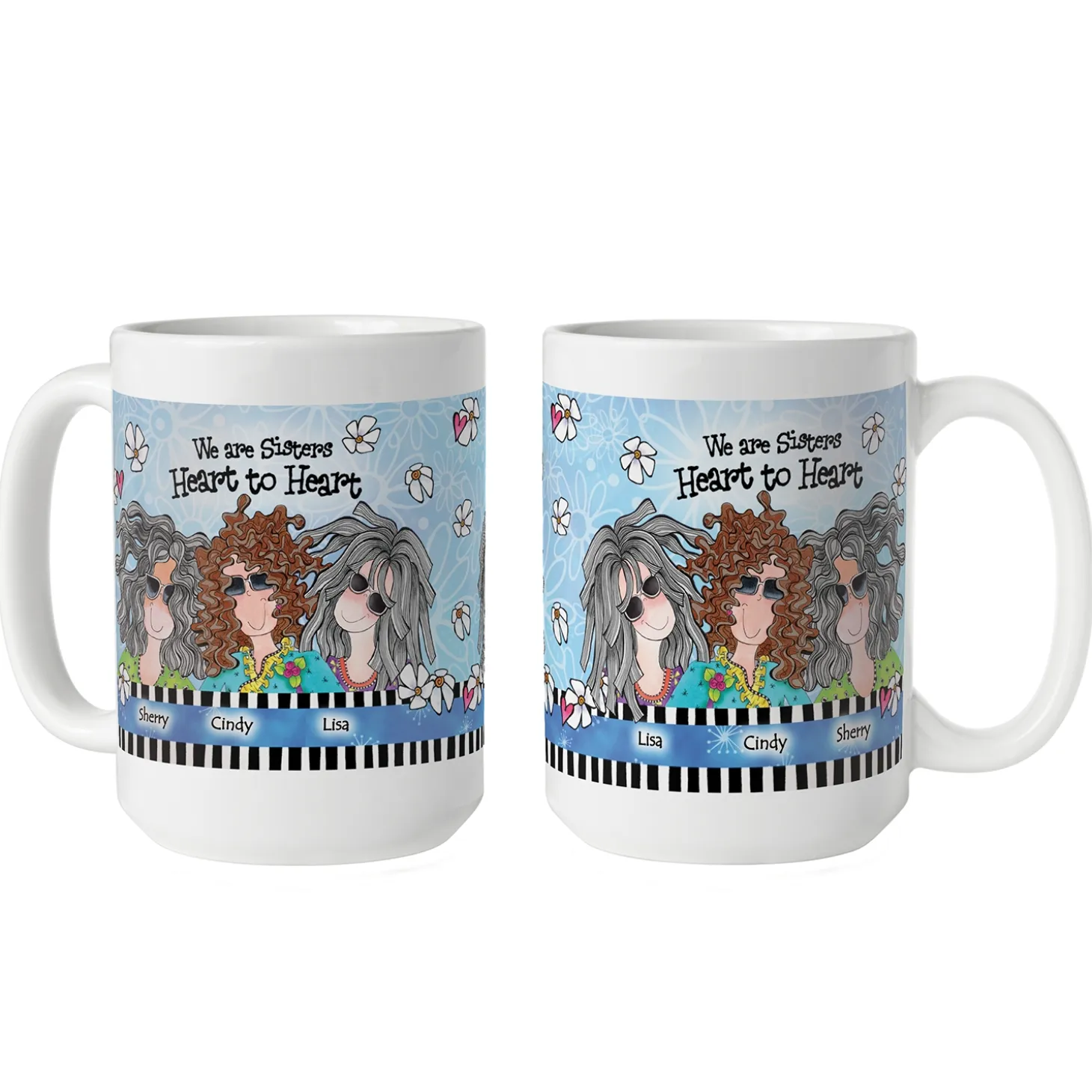 Sisters Heart to Heart Mug by Suzy Toronto