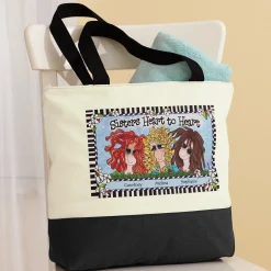 Sisters Heart to Heart Tote Bag by Suzy Toronto