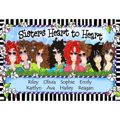 Sisters Heart to Heart Tote Bag by Suzy Toronto