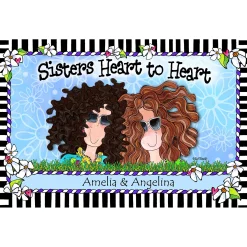 Sisters Heart to Heart Tote Bag by Suzy Toronto