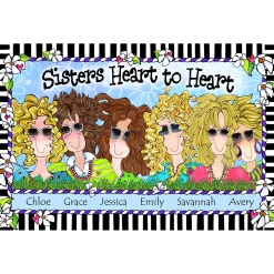 Sisters Heart to Heart Tote Bag by Suzy Toronto