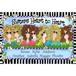 Sisters Heart to Heart Tote Bag by Suzy Toronto