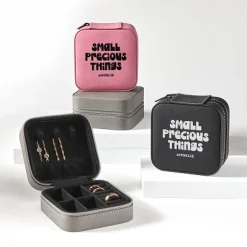 Small Precious Things Travel Jewelry Box .product-info-decoration { display: inline-flex; justify-content: space-between; align-items: center; border-radius: 0.4rem; background-color: #E8E8E8; padding: 0.2rem 0.4rem; font-size: 1.4rem; line-height: 1.6rem; font-weight: var(--font-weight-semibold); letter-spacing: 0.042rem; text-transform: uppercase; --decoration-icon-url: ''; /* will be dynamically set */}.product-info-decoration.badge-icon::before { content: ''; width: 2rem; height: 2rem; background: var(--decoration-icon-url) no-repeat; background-size: 100% 100%; display: block; margin-right: 0.4rem;} Laser Engraved