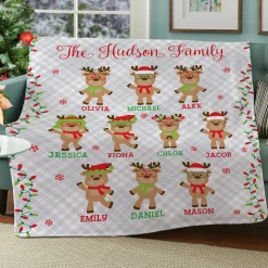 Smart and Sassy Reindeer Plush Blanket
