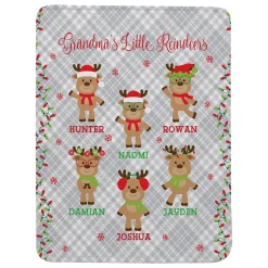 Smart and Sassy Reindeer Plush Blanket