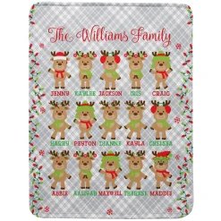 Smart and Sassy Reindeer Plush Blanket