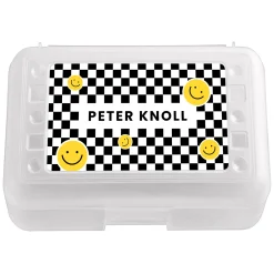 Smiley Checkered Pencil Case