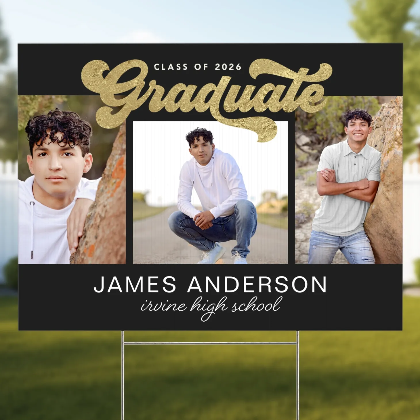 Snapshots of Success Graduation Photo Yard Sign