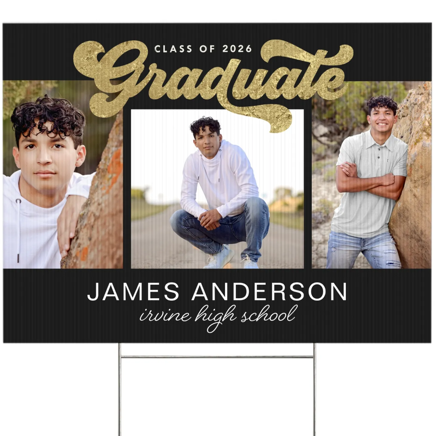 Snapshots of Success Graduation Photo Yard Sign