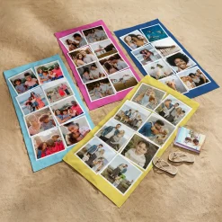 Snapshots Photo Collage Beach Towel