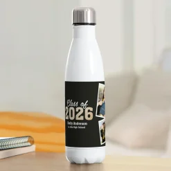 Snapshot Year Graduation Photo 17oz. Stainless Steel Water Bottle