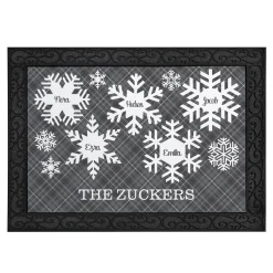 Snowflake Flurry Family Doormat