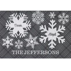 Snowflake Flurry Family Doormat