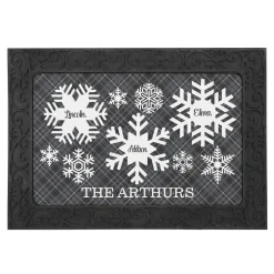 Snowflake Flurry Family Doormat