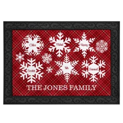 Snowflake Flurry Family Doormat