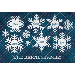 Snowflake Flurry Family Doormat