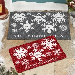 Snowflake Flurry Family Doormat