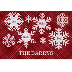 Snowflake Flurry Family Doormat