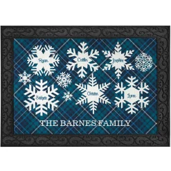 Snowflake Flurry Family Doormat