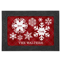 Snowflake Flurry Family Doormat