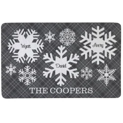 Snowflake Flurry Family Doormat