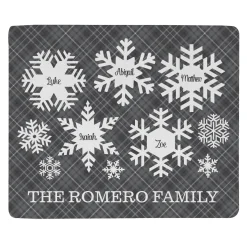 Snowflake Flurry Family Plush Blanket