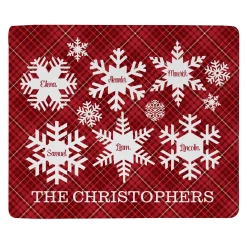 Snowflake Flurry Family Plush Blanket