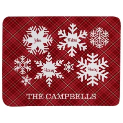 Snowflake Flurry Family Plush Blanket