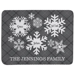 Snowflake Flurry Family Plush Blanket