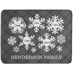 Snowflake Flurry Family Plush Blanket