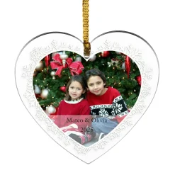 Snowflake Flurry Photo Ornament