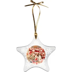 Snowflake Flurry Photo Ornament