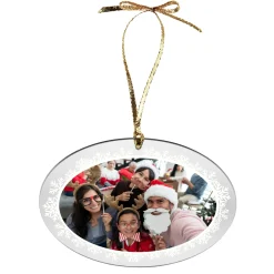 Snowflake Flurry Photo Ornament