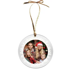 Snowflake Flurry Photo Ornament